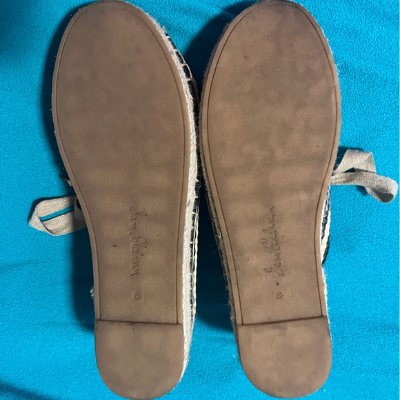 Sam Edelman Celina Striped Raffia Black Espadrille Platform - Picture 4 of 4